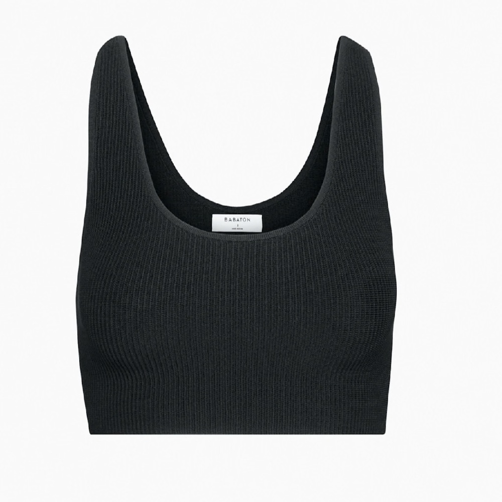 Babaton Sculpt Knit Scoopneck Cropped Tank